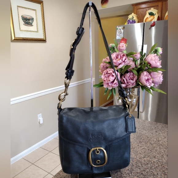 Coach Handbags - Coach Blue Legacy Tattersall Bleeker Large Flawp